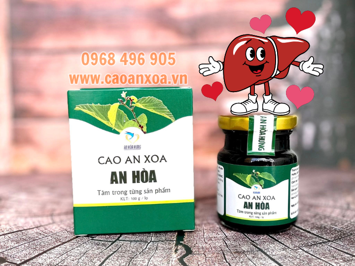 Cao an xoa An Hòa cải thiện chức năng gan như hạ men gan, xơ gan, viêm gan, ung thư gan